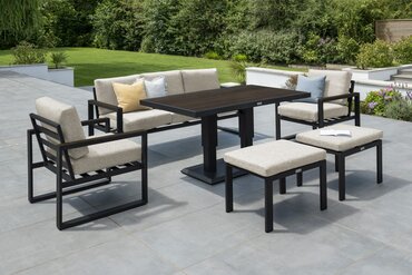 New Forest Alu Black Lounge Set