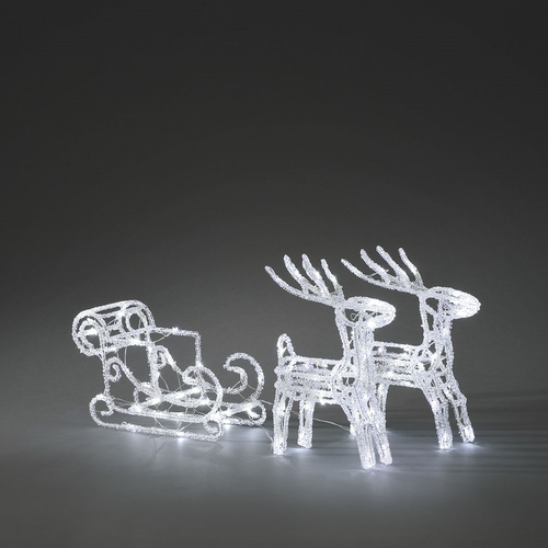 Acrylic Reindeer & Sleigh Light - image 1