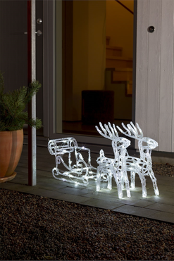 Acrylic Reindeer & Sleigh Light - image 3