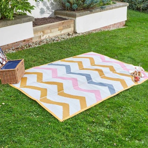 Alfresco Picnic Rug Zig Zag Party 150x210cm - image 1