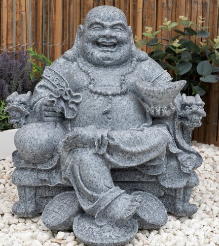 Buddha Wealthy Sitting Grey