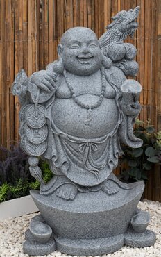 Buddha Wealthy Standing Grey