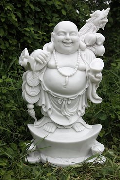 Buddha Wealthy Standing White