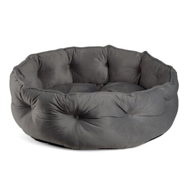 Button Tufted Donut Bed Slate 50x50cm - image 2