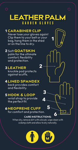 Clip Glove Leather Palm Mens Medium - image 2