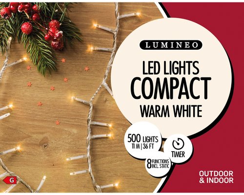 LED Compact x 500 Warm White/Clear Cable - image 1