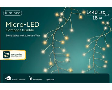 Micro LED Compact x 1440 Warm/Classic Warm/Gold Wire