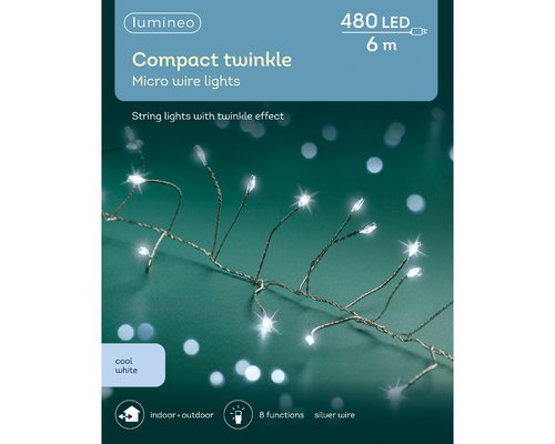 Micro LED Compact x 480 Cool White/Silver Wire - image 1