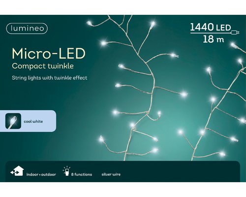 Micro LED Compact x 1440 Cool White/Silver Wire - image 1