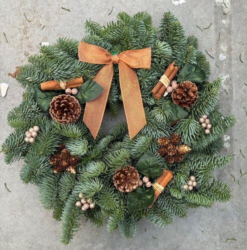 Copper and Rose Gold Wreath 12 inch