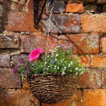 Country Rattan Hanging Basket 14" - image 2