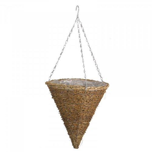 Country Rattan Hanging Cone 12" - image 2