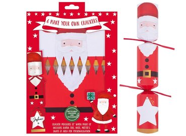 Crackers x 6 Make Your Own Santa 12"