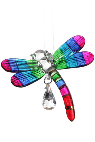 Fantasy Glass Dragonfly Rainbow