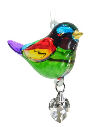 Fantasy Glass Pretty Little Bird Rainbow - image 1