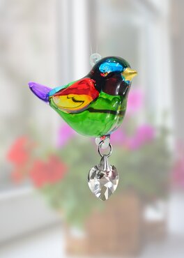 Fantasy Glass Pretty Little Bird Rainbow - image 2