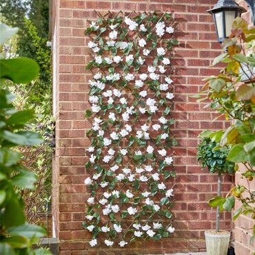 Faux 75 LED Solar InLit Hydrangea Trellis 180x90cm - image 2