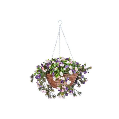 Faux Petunias Basket 30cm - image 2