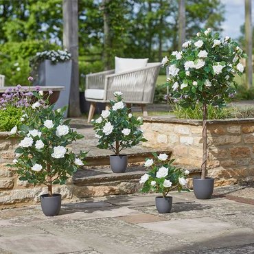 Faux Regent's Roses White 120cm - image 2