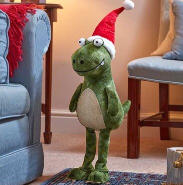 Festive Dino Standing Green 70cm