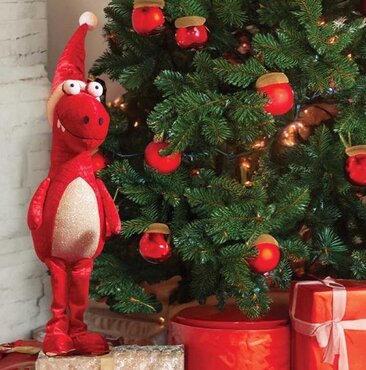 Festive Dino Standing Red 30cm