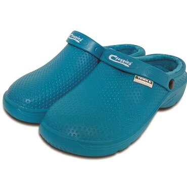 Fleecy Eva Cloggies Teal Size 4