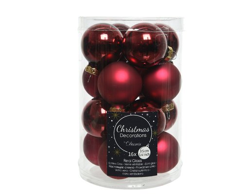 Glass Ball x 16 Oxblood 3.5cm - image 1