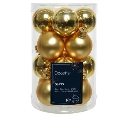 Glass Ball x 16 Light Gold 3.5cm - image 3