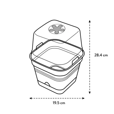 Green Basics Growpot Square All in1 20cm Leaf Green - image 7