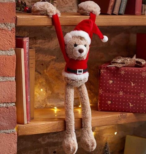 Hanging Teddy Santa