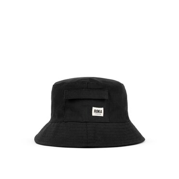 Hatfield Black Bucket Hat One Size Cotton
