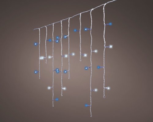 Icicle Lights (Cool White & Blue, Transparent Cable) 7.5m (L26) - image 2