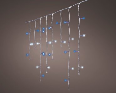 Icicle Lights (Cool White & Blue, Transparent Cable) 7.5m (L26) - image 2