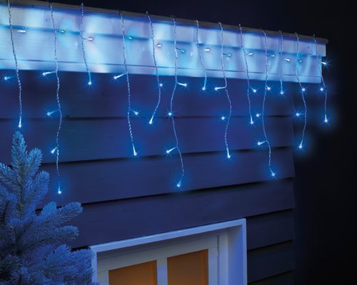 Icicle Lights (Cool White & Blue, Transparent Cable) 7.5m (L26) - image 3