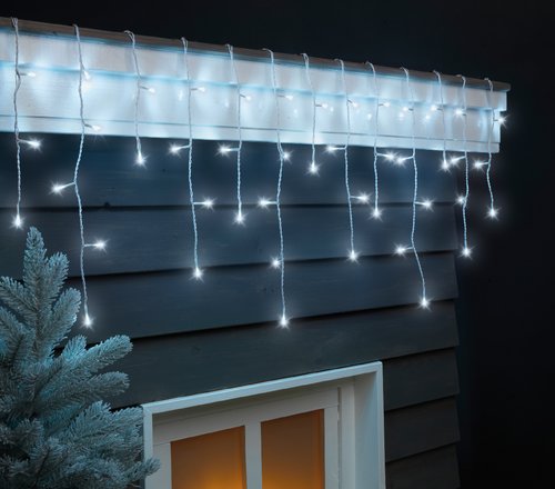 Icicle Lights (Cool White, White Cable) 20m (L27) - image 3