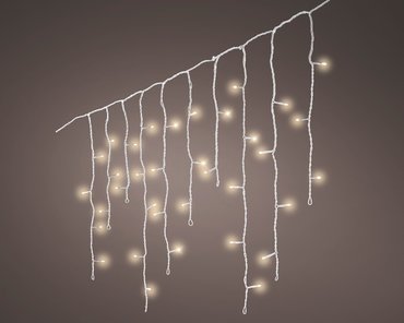 Icicle Lights (Warm White, White Cable) 11m (L28) - image 2