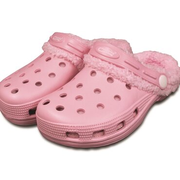 Kids Fleecy Cloggies Pink Size 10 - image 1