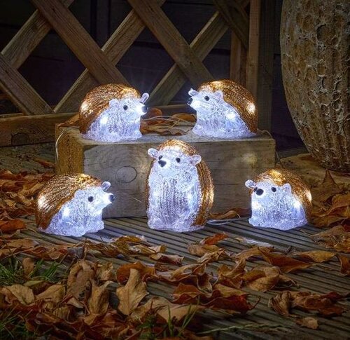 LED Acrylic Hedgehogs x 5