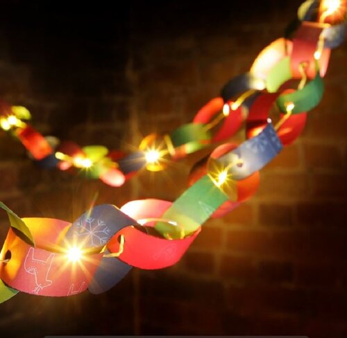 LED Paper Chain Garland