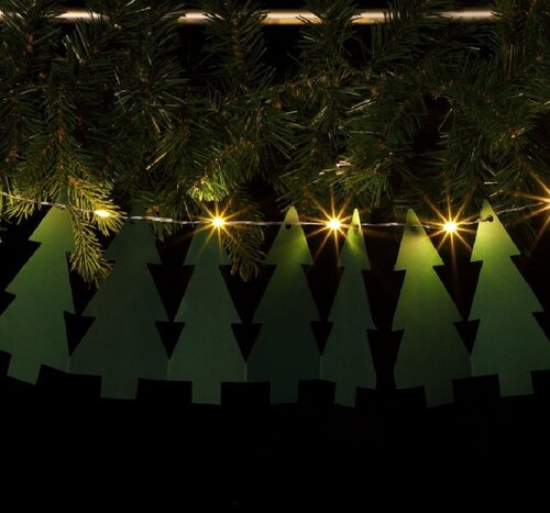 LED Paper Tree Garland