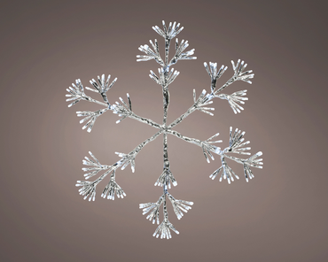 Outdoor Cool White Twinkling Snowflake Light (78cm) - image 1