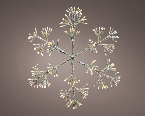 Outdoor Warm White Twinkling Snowflake Light (78cm) - image 1