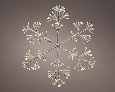 Outdoor Warm White Twinkling Snowflake Light (78cm) - image 1