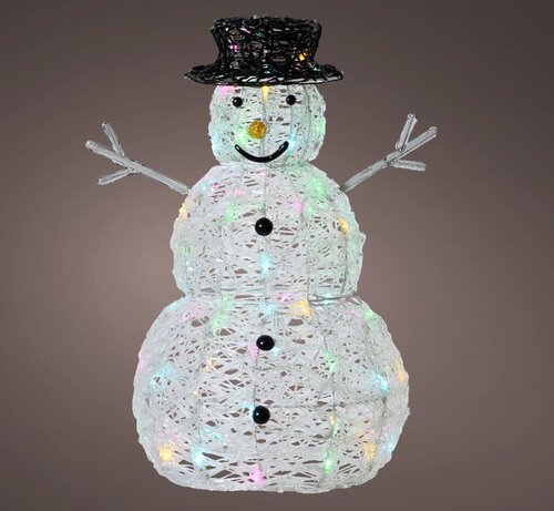 LED Snowman Acrylic Soft Multi 65cm 80L - image 1