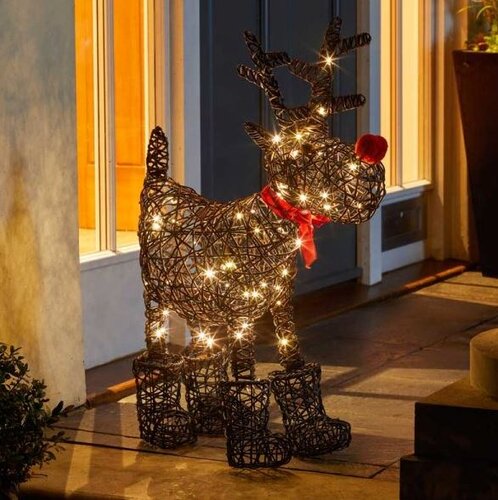 LED Sparkly Rudolph Battery Operated