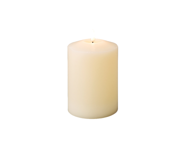 Wax Cream Church Candle 10x17cm (Battery Operated)