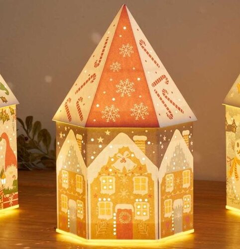 Lit Paper House  Gingerbread