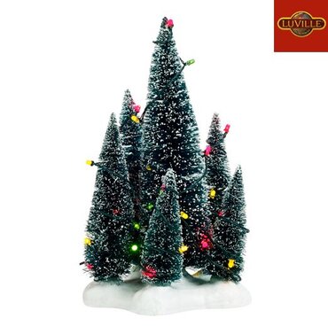 Luville Trees with multicoloured lights Battery Operated Asstd