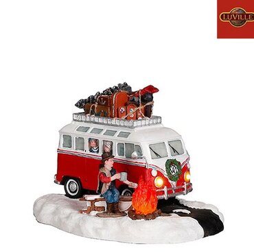 Luville Village Ski trip VW Camper Battery Operated 12cm