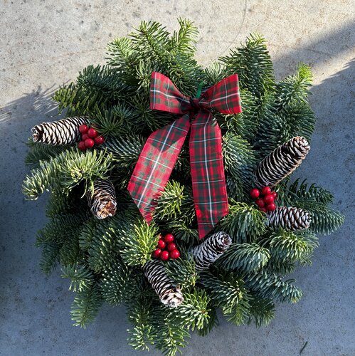 Merry Tartan Wreath 8 inch